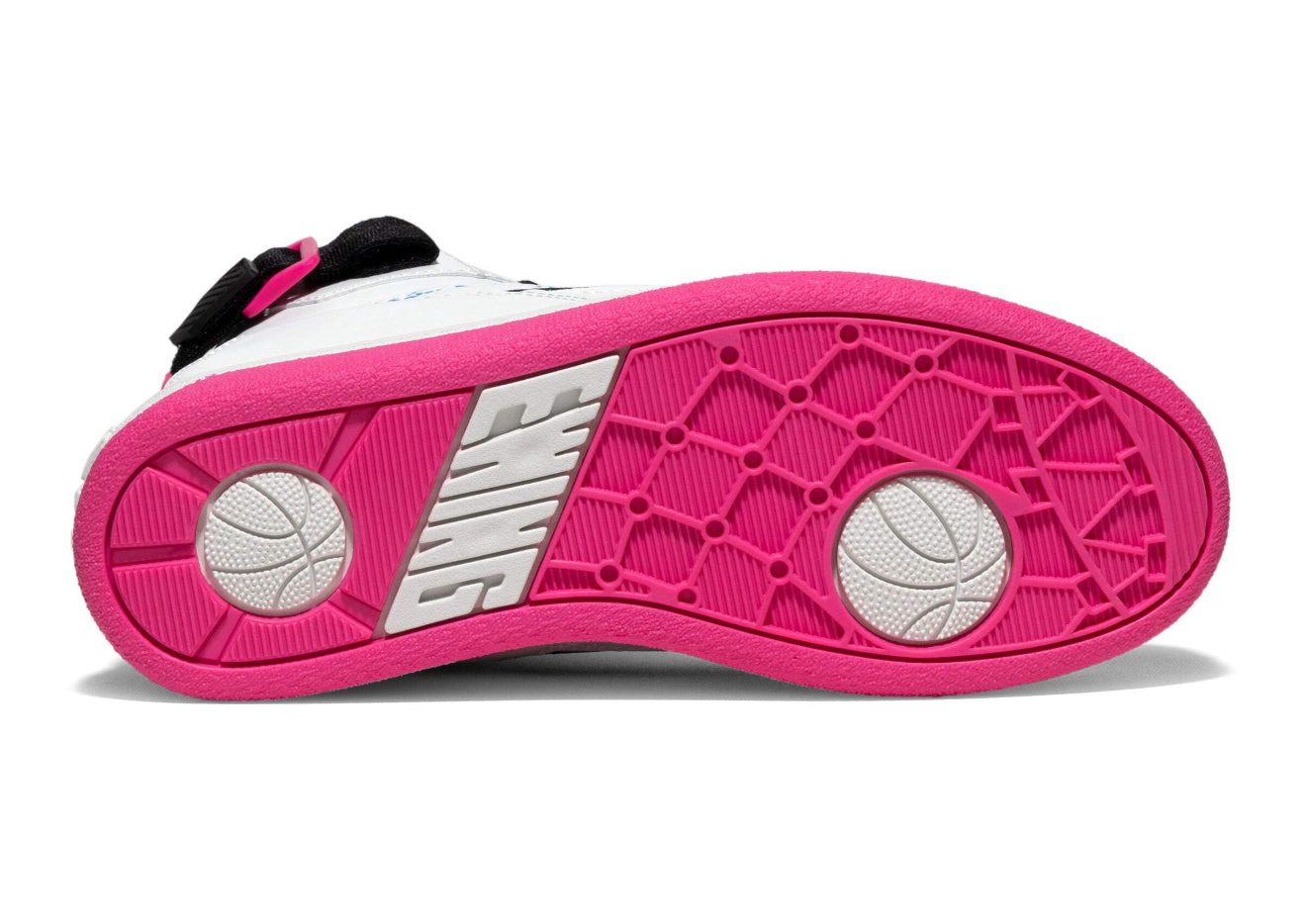 PATRICK EWING ATHLETICS WOMEN'S 33 HI ORION WHITE/ NEON PINK 5RBE001-125