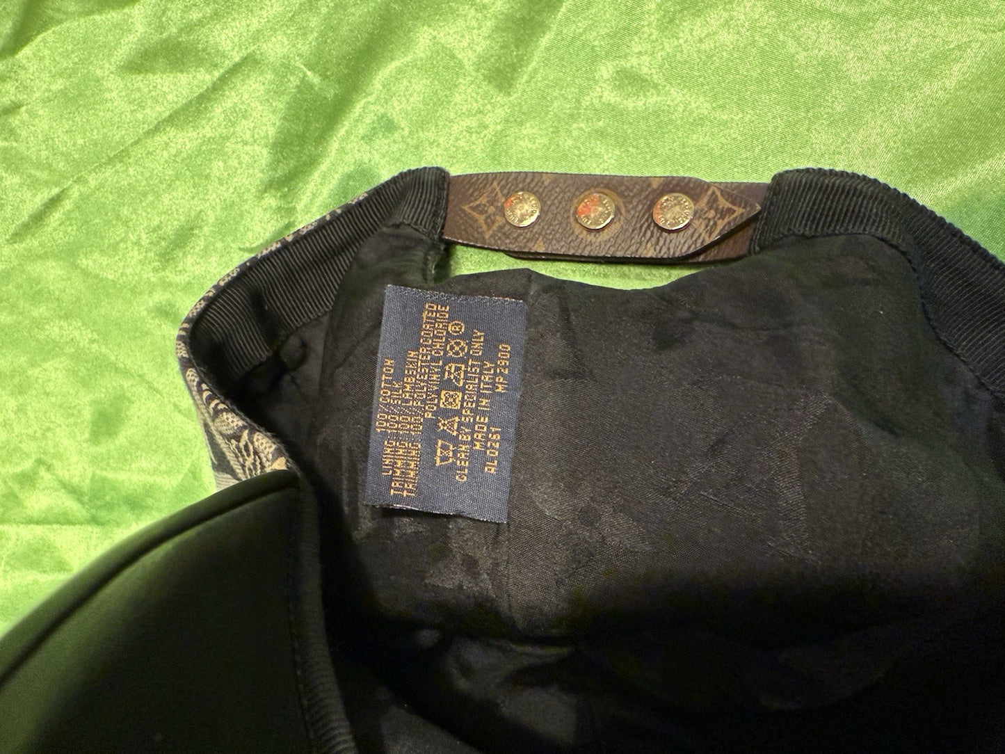 Louis Vuitton MP2900 Baseball Cap Size M 54cm Head Circumference 7cm Brim Black